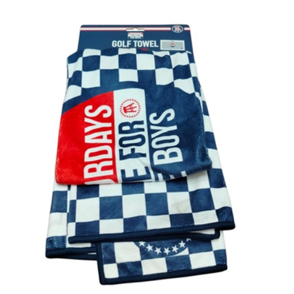 Barstool Sports Saturdays Are For The Boys Golf Towel 22x42 Microfiber Suede Cad